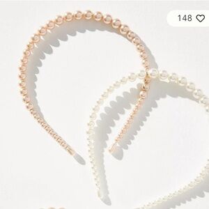 Anthropologie set of 2 pearl headband new wtags